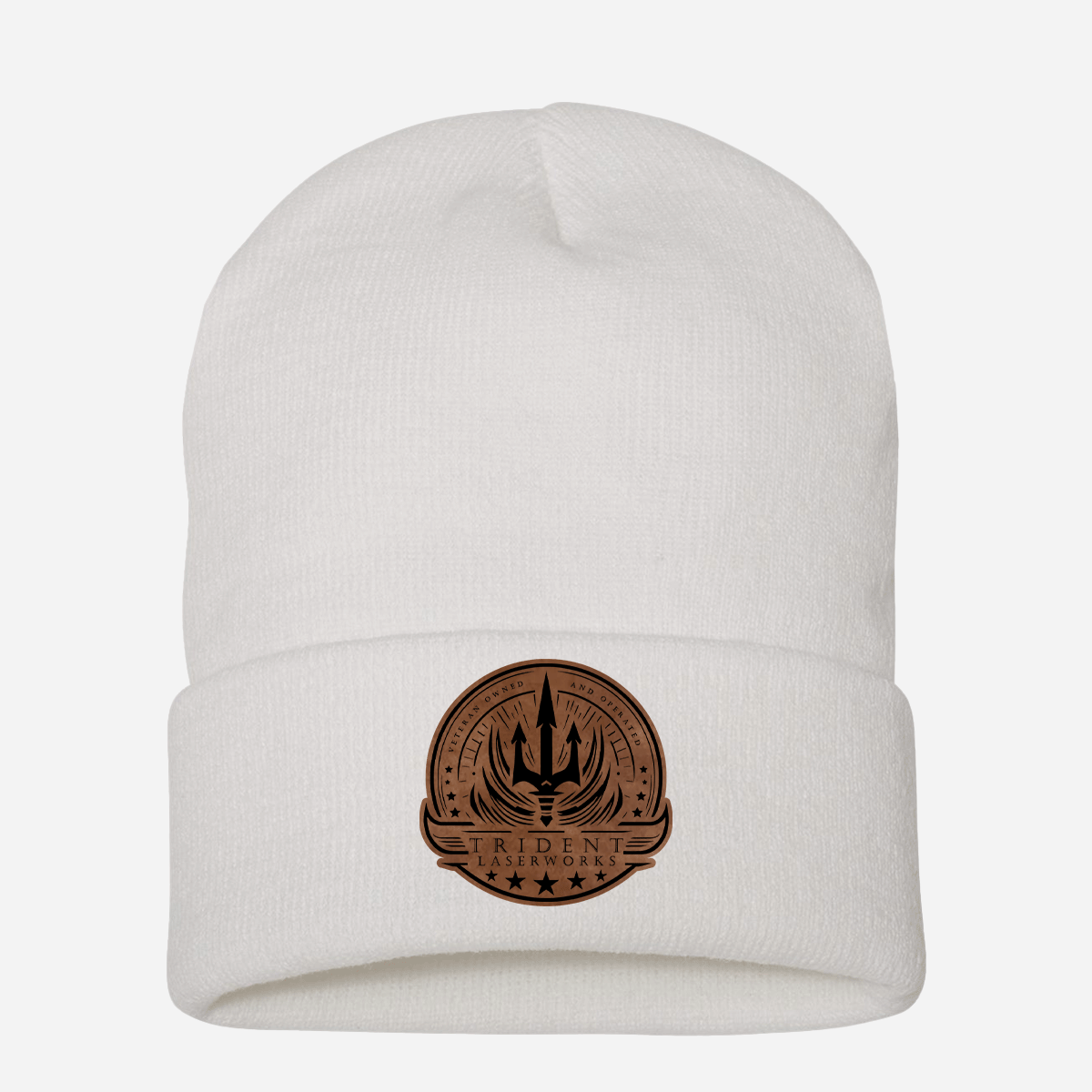 Custom Leatherette Patch Winter Beanies