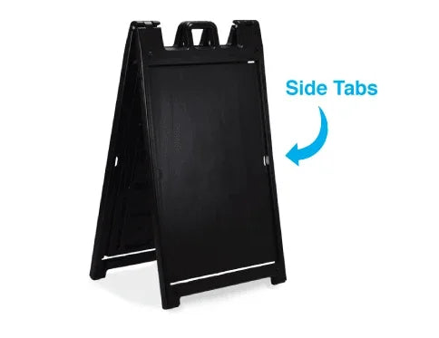 Black Signicade Deluxe A-frame, insert side tabs