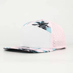 White Palm Tree Performance Hat – Pink Back