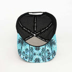 Black Palm Print Performance Hat – Black Back