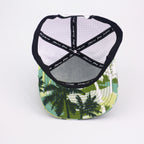 Green Palm Tree Performance Hat – White Back
