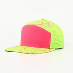 Neon Green & Pink Topographic Performance Hat