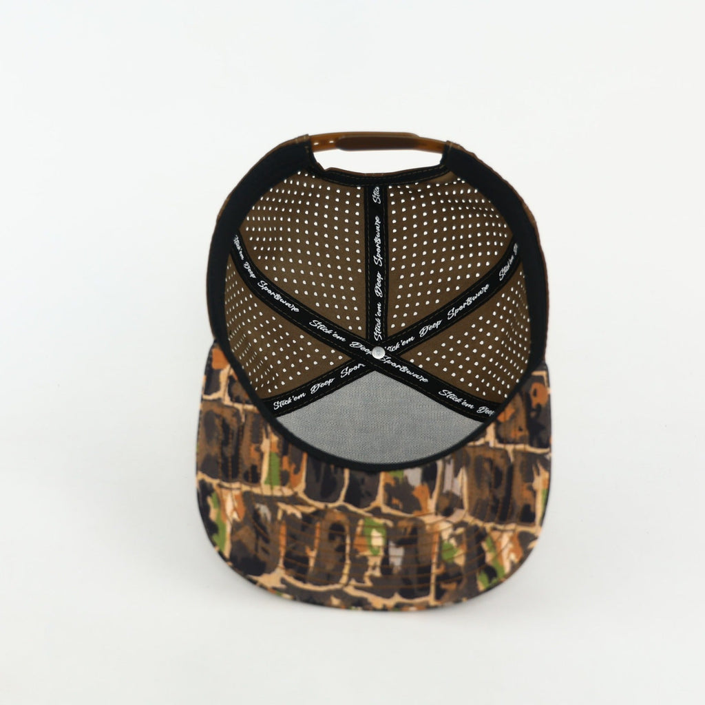 (YOUTH) dark green front with alligator camo and dark green back