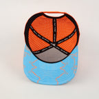 Neon Orange & Blue Topographic Performance Hat
