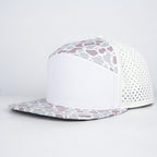 White, Slate & Brown Camo Performance Hat – Light Yellow Back