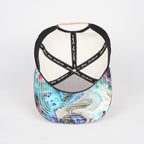 White multicolor marble performance hat with light tan back – additional view 2
