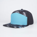 Aqua Palm & Tidal Wave Performance Hat – Black Back