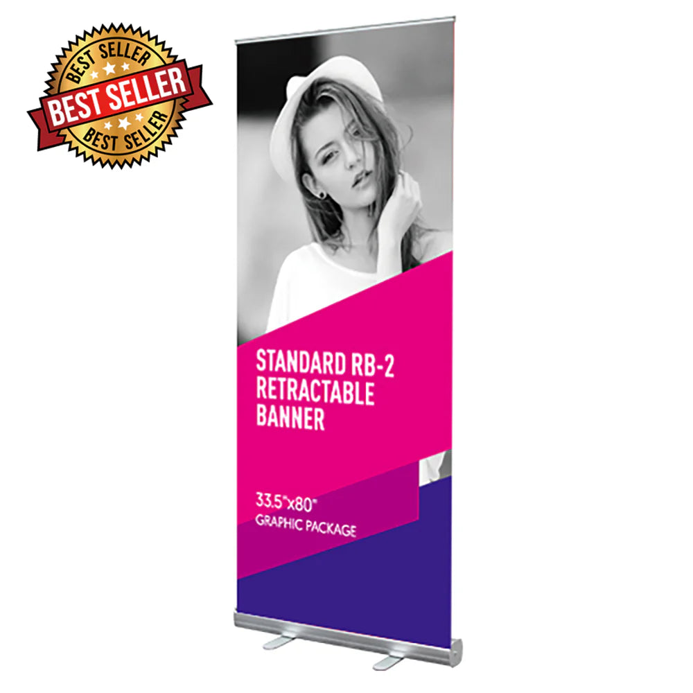 Standard Retractable Banner Stand – Portable Trade Show Display