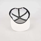 Dark Brown Solid Flat Bill Snapback – Off-White Back