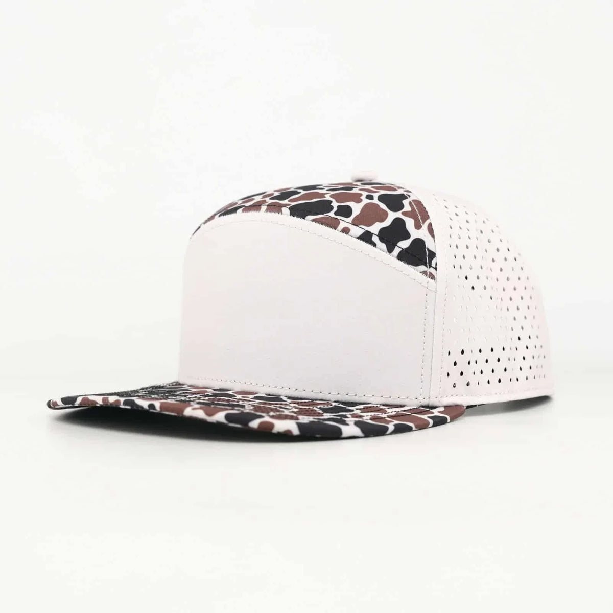 Youth Tan, Brown & Black Duck Camo Flat Bill Snapback – Tan Back