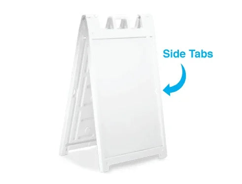 White Signicade Deluxe A-frame, insert side tabs